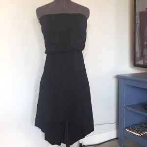 Express strapless black dress